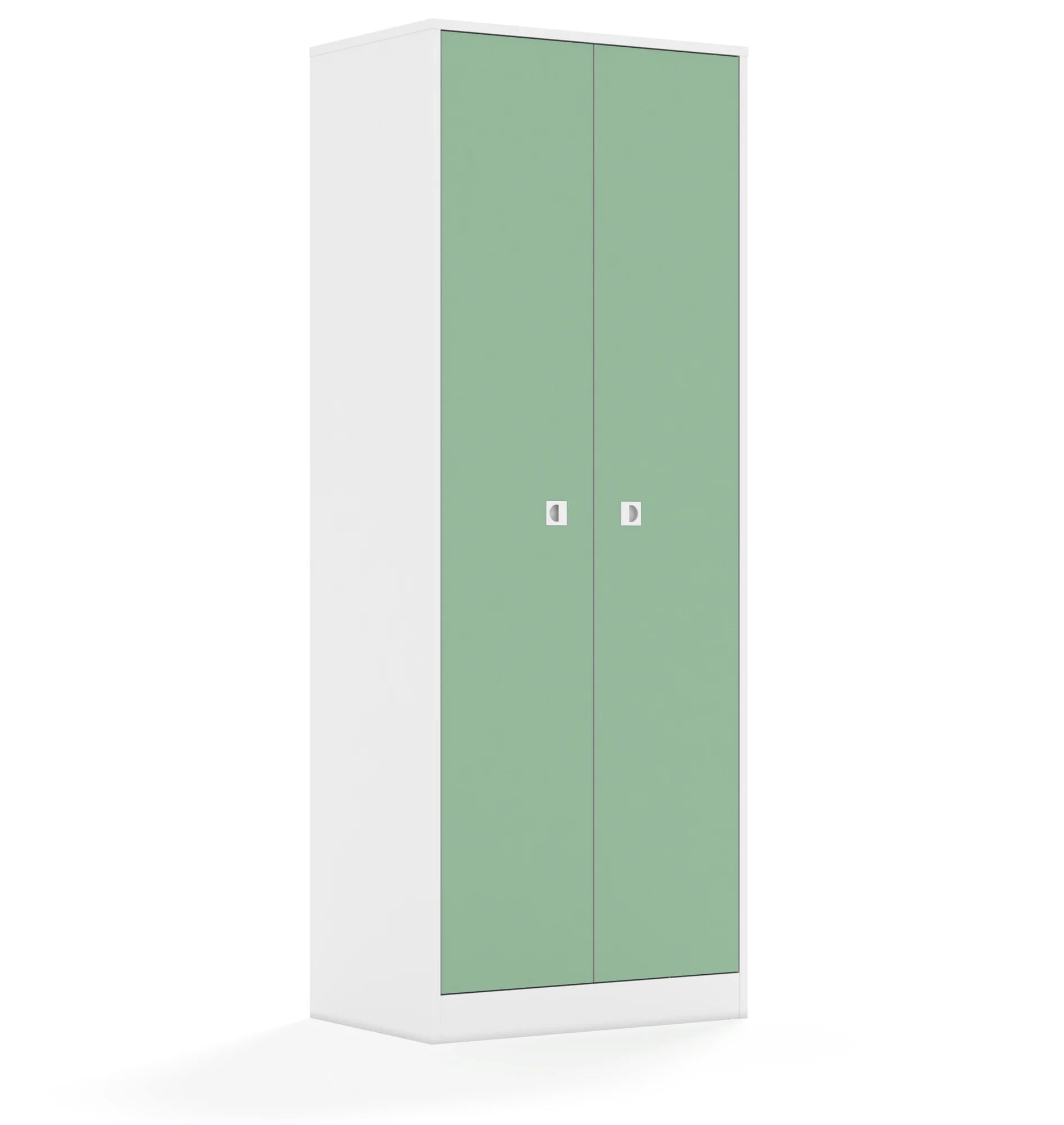 Szafa ubraniowa BLOX 70 5PU 2F5 706x466x1869 – biały / pastelowy zielony