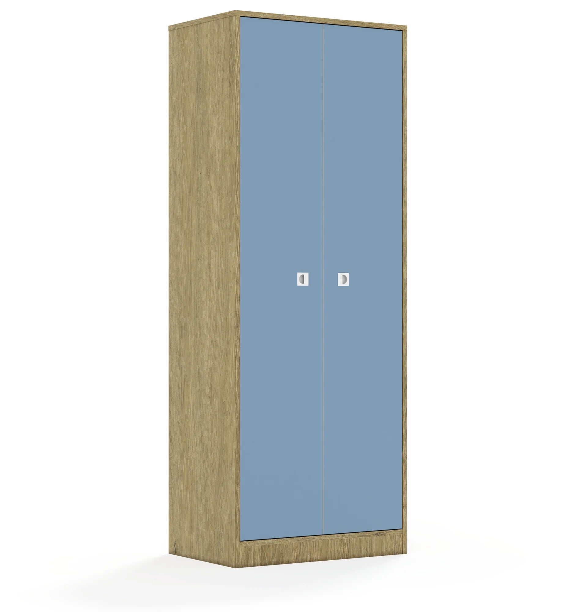 Szafa ubraniowa BLOX 70 5PU 2F5 706x466x1869 – dąb / pastelowy niebieski