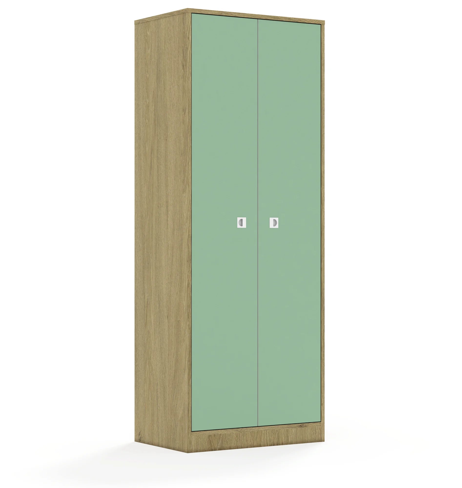 Szafa ubraniowa BLOX 70 5PU 2F5 706x466x1869 – dąb / pastelowy zielony