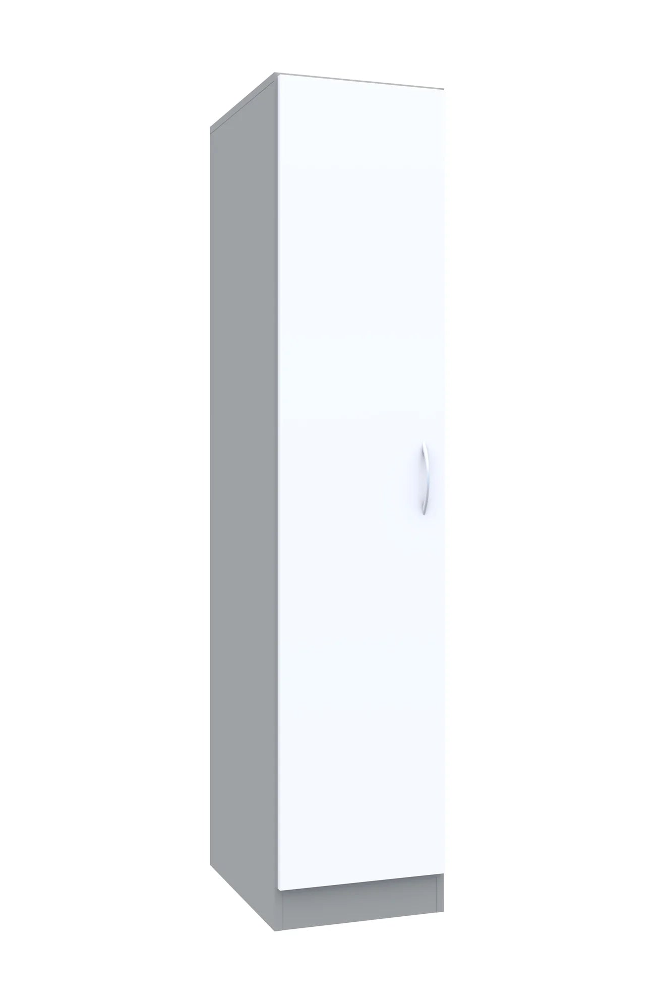 Szafa ubraniowa Simple 40 5P 1F5 400x550x1850 – szary / biały