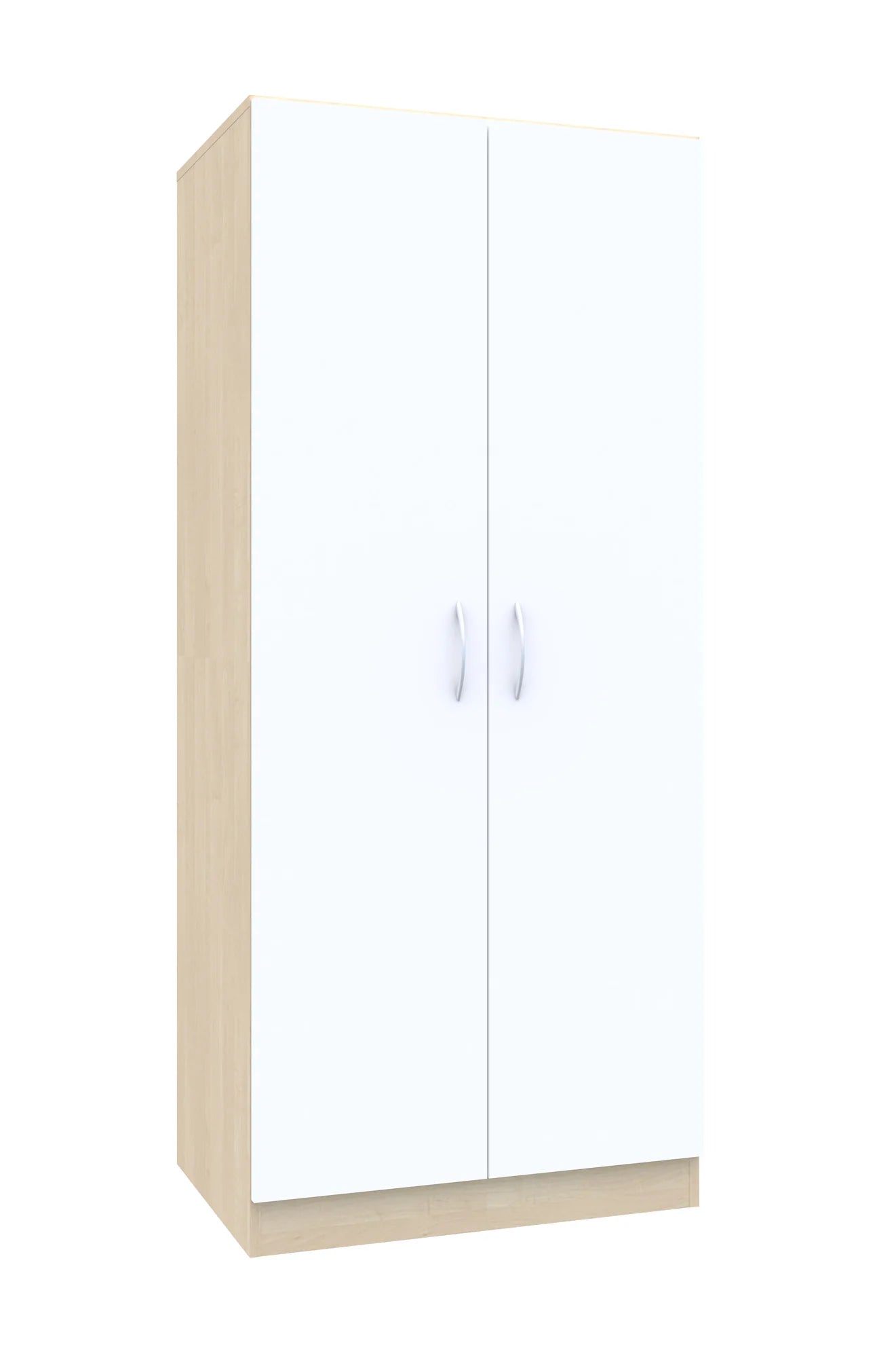 Szafa ubraniowo-aktowa Simple 80 5P 2F5 800x400x1850 – brzoza / biały