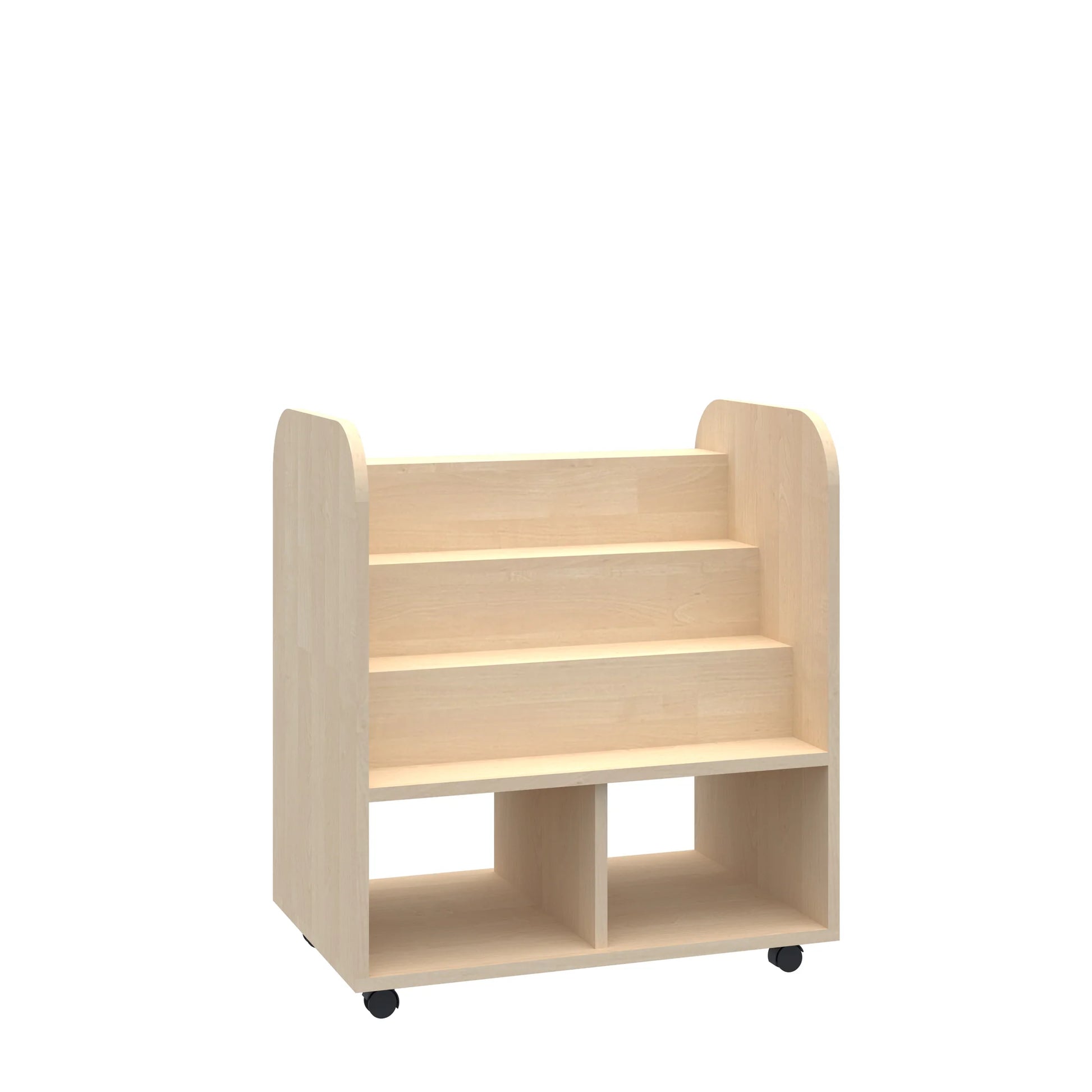 Szafka ekspozycyjna mobilna Smart 2P 706x466x798 – brzoza
