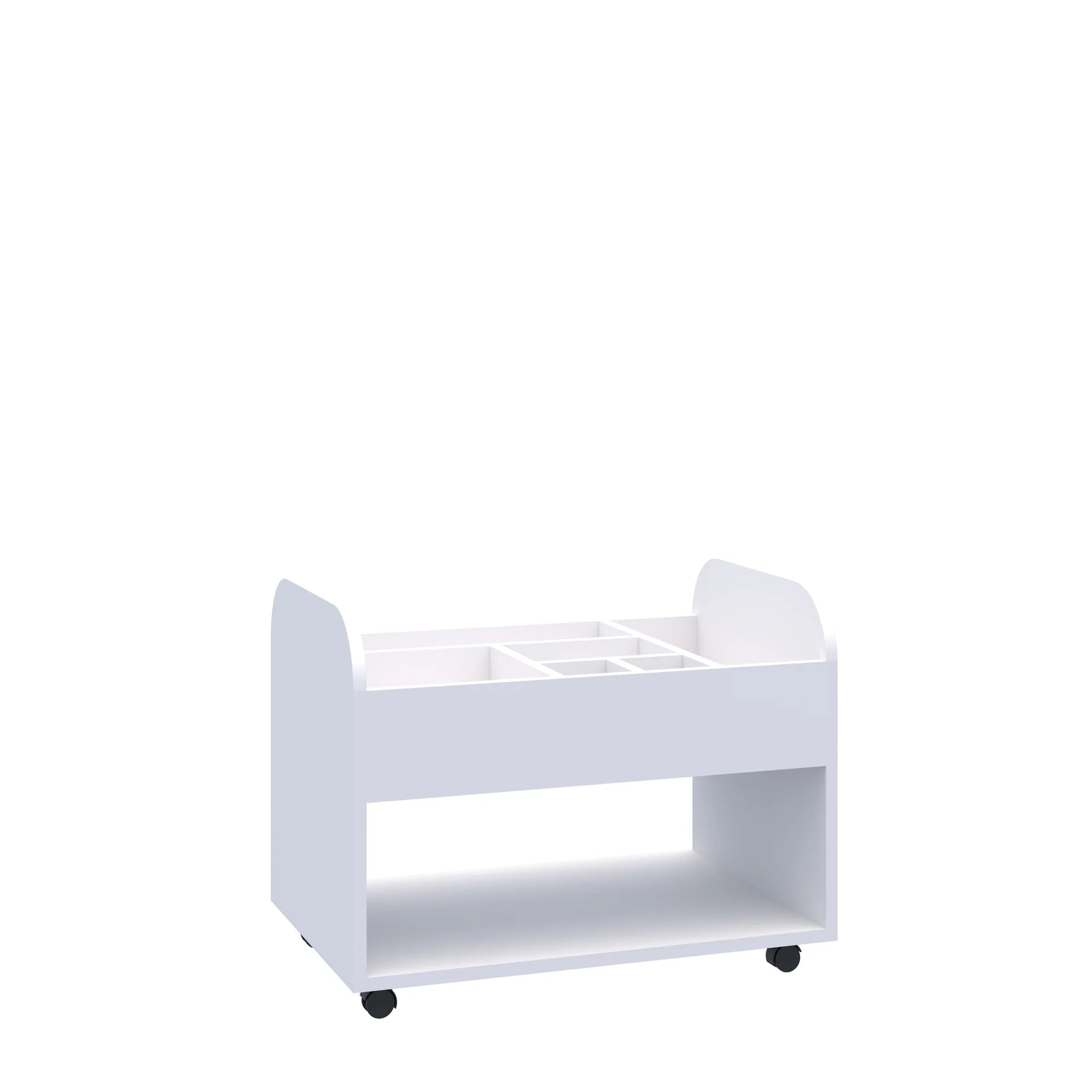 Szafka plastyczna mobilna Smart 1P z przegrodami 706x466x550 – biały
