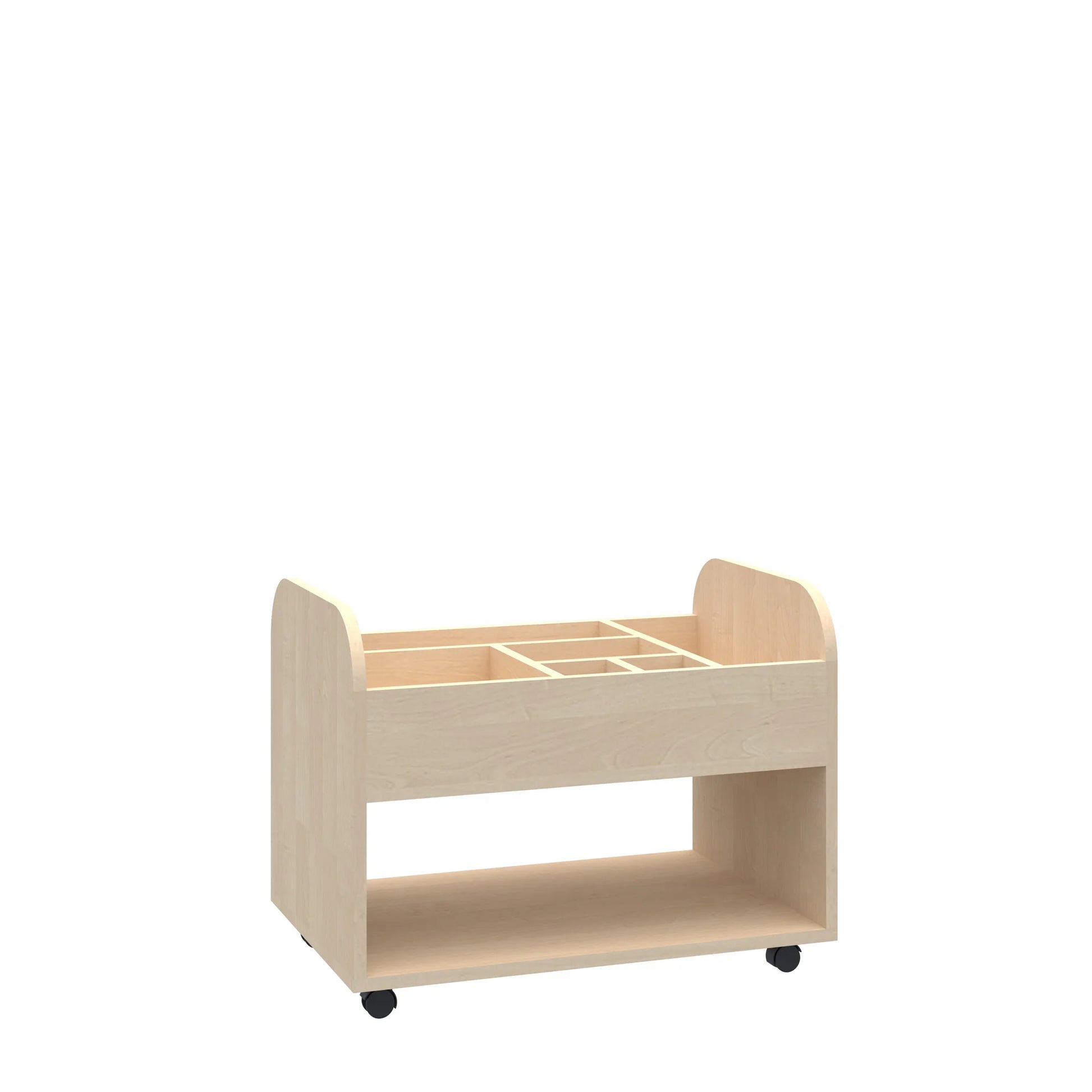 Szafka plastyczna mobilna Smart 1P z przegrodami 706x466x550 – brzoza