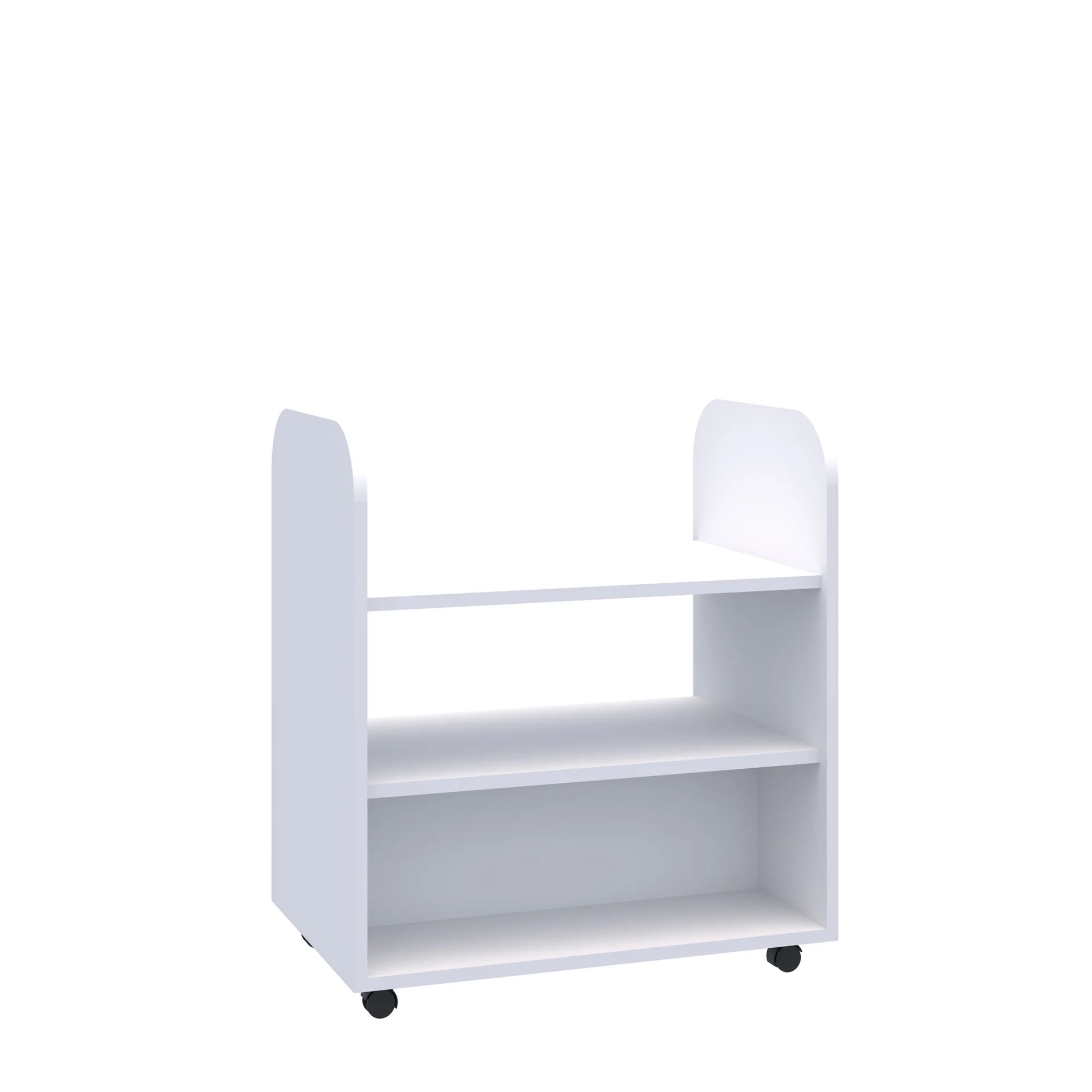 Szafka plastyczna mobilna Smart 2P z półką dwustronną 706x466x798 – biały