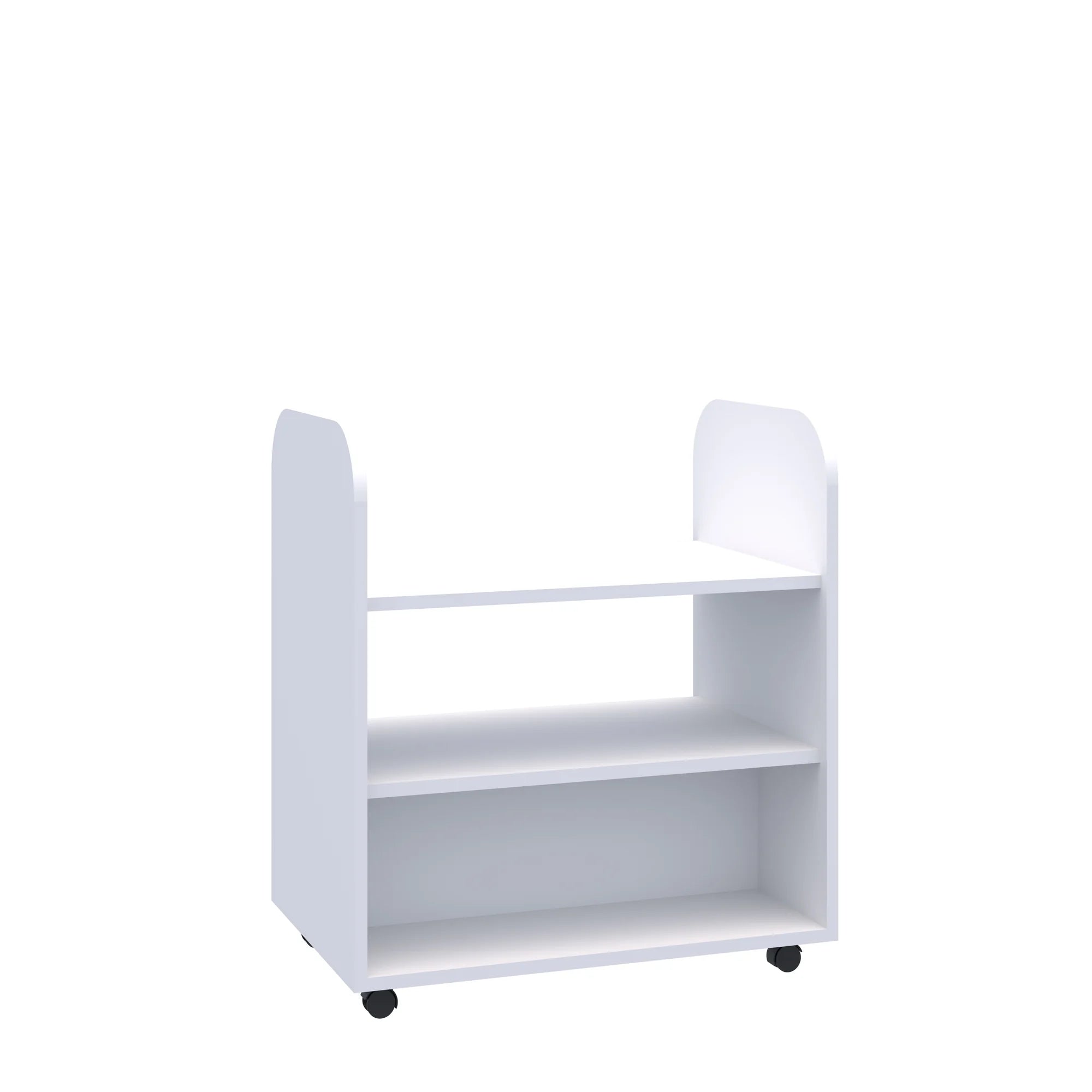 Szafka plastyczna mobilna Smart 2P z półką dwustronną 706x466x798 – biały