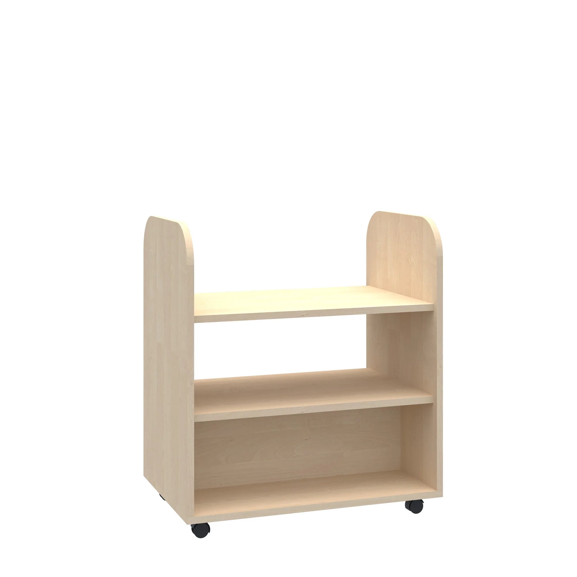 Szafka plastyczna mobilna Smart 2P z półką dwustronną 706x466x798 – brzoza