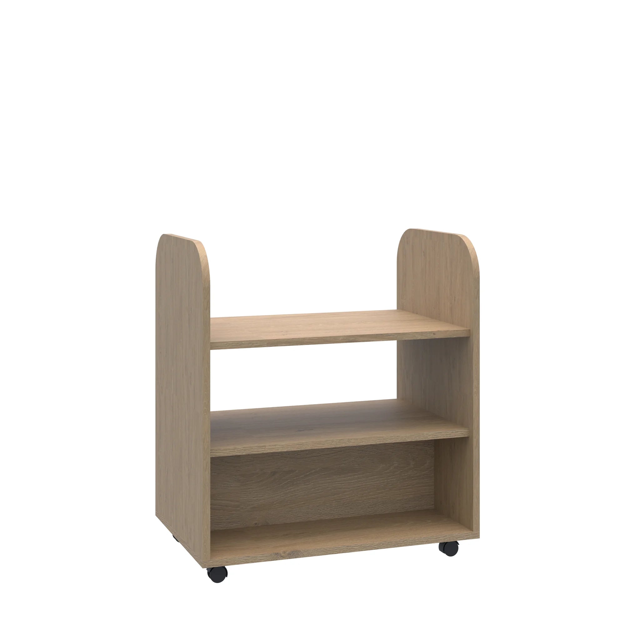 Szafka plastyczna mobilna Smart 2P z półką dwustronną 706x466x798 – dąb