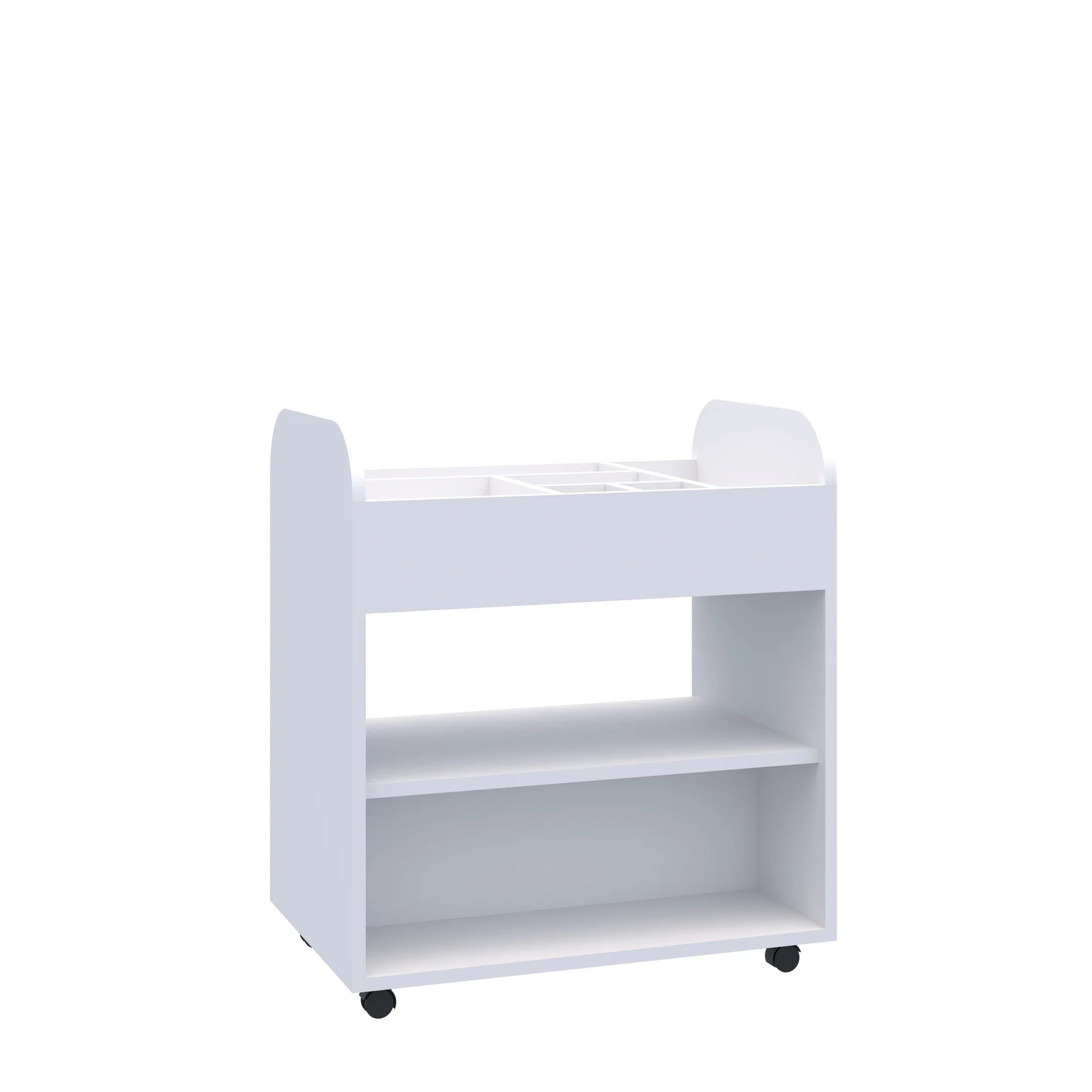 Szafka plastyczna mobilna Smart 2P z przegrodami 706x466x798 – biały