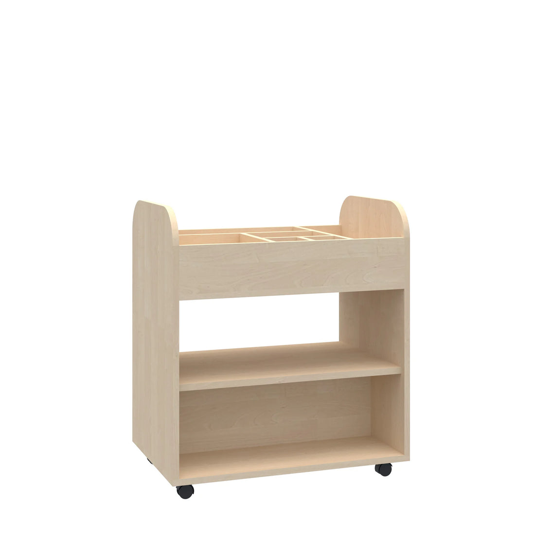 Szafka plastyczna mobilna Smart 2P z przegrodami 706x466x798 – dąb