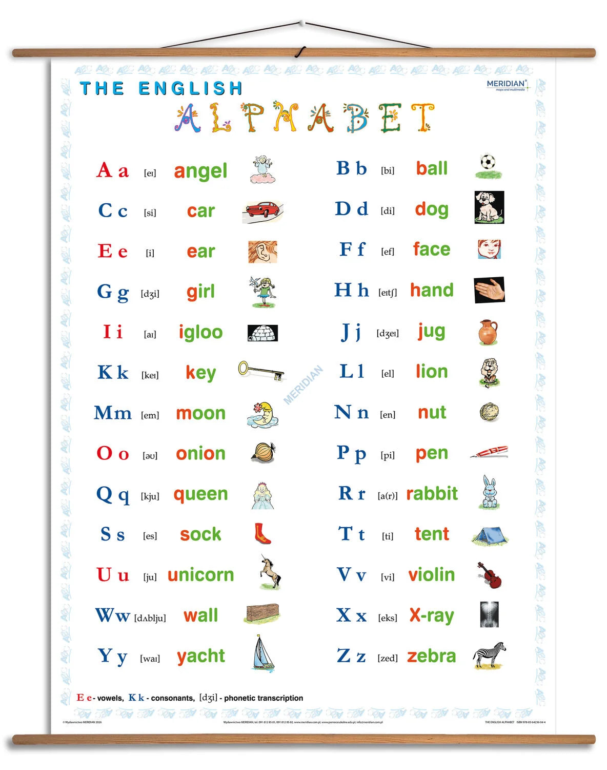 The English Alphabet - plansza dydaktyczna w języku angielskim
