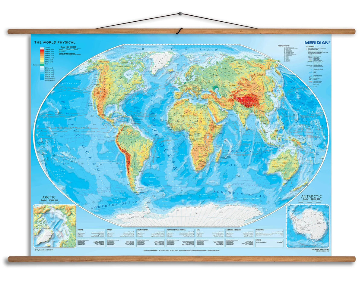 The World Physical - mapa ścienna w języku angielskim