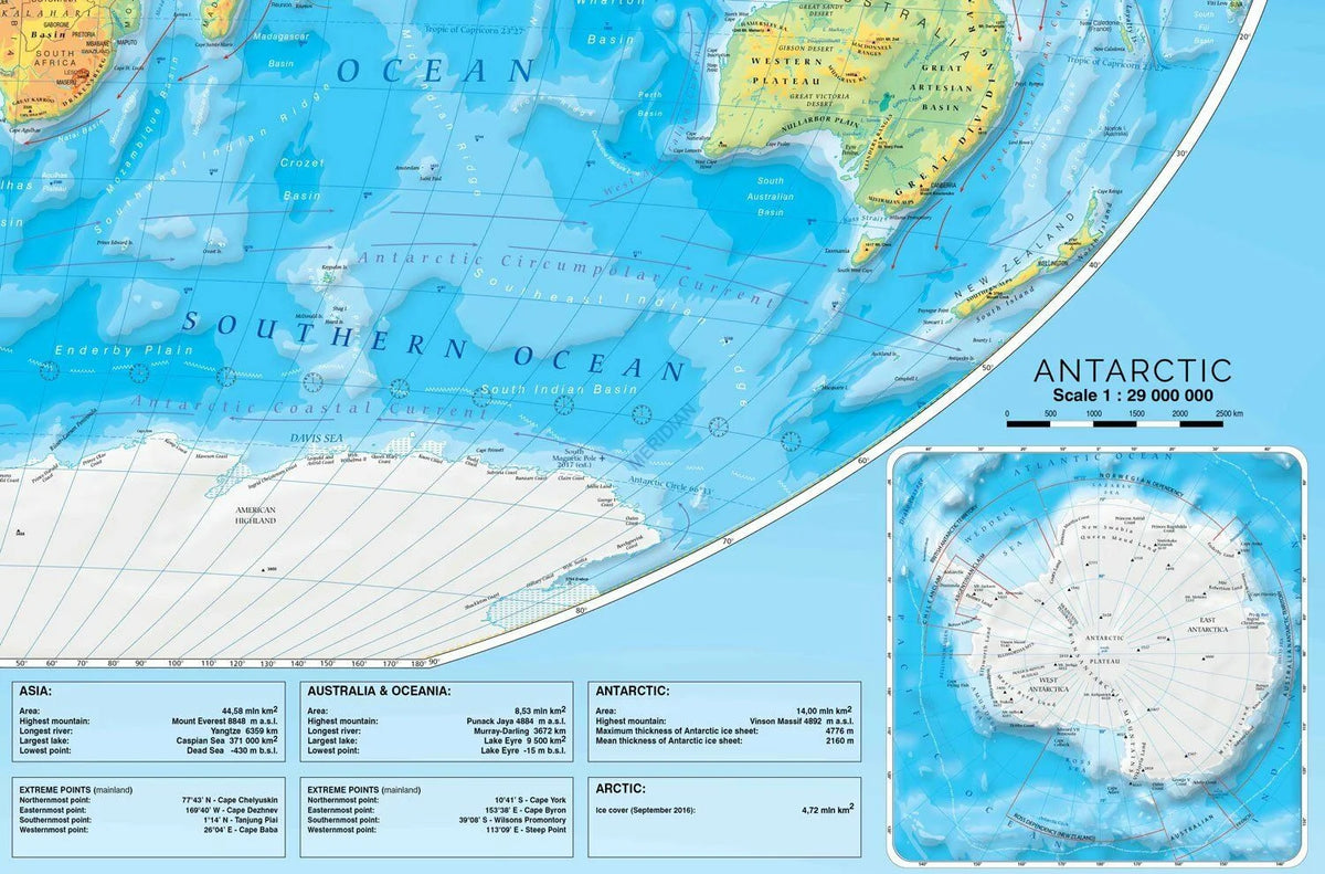 The World Physical - mapa ścienna w języku angielskim - zdjęcie 2