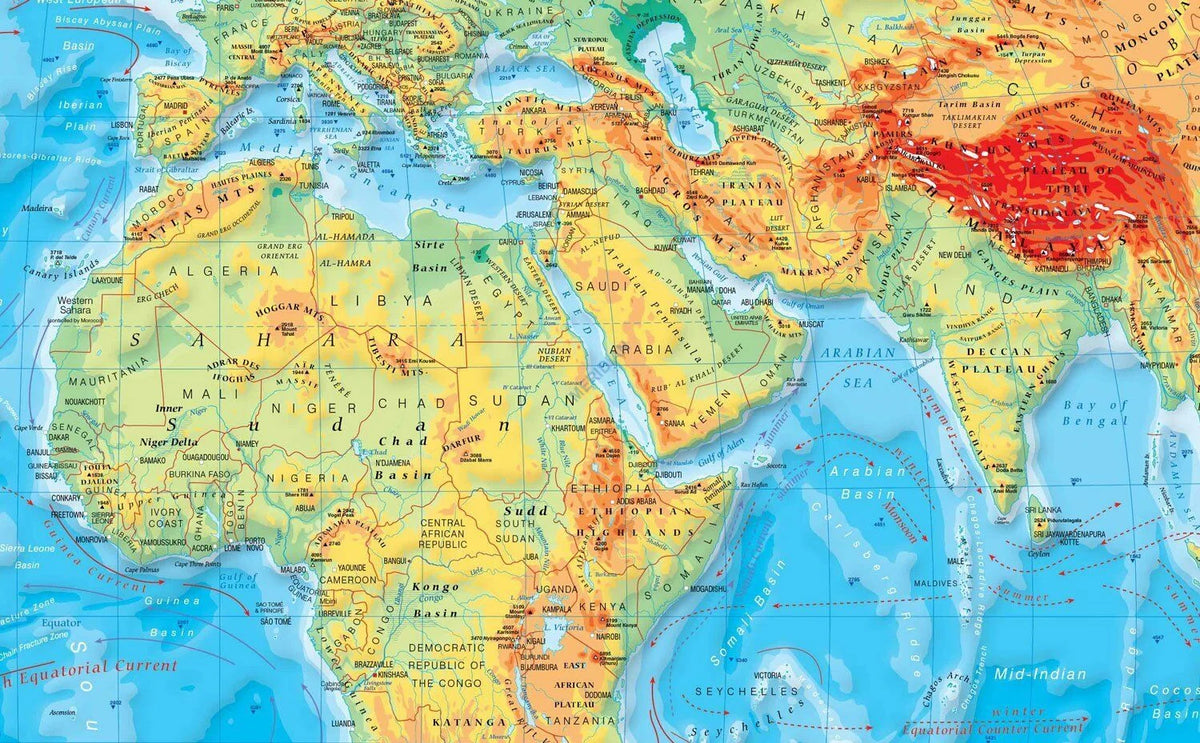The World Physical - mapa ścienna w języku angielskim - zdjęcie 3