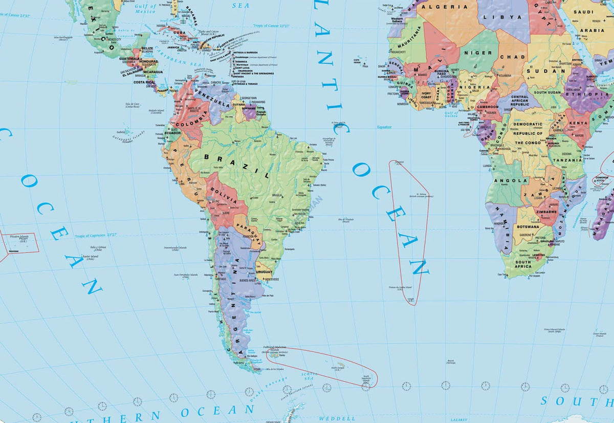 The World Political - mapa ścienna w języku angielskim - zdjęcie 2