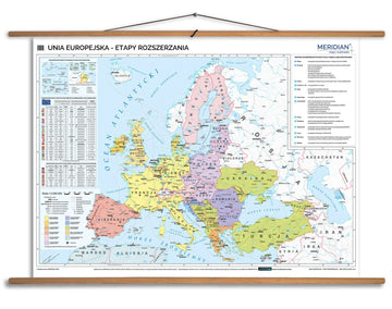 Unia Europejska - etapy rozszerzania - mapa ścienna