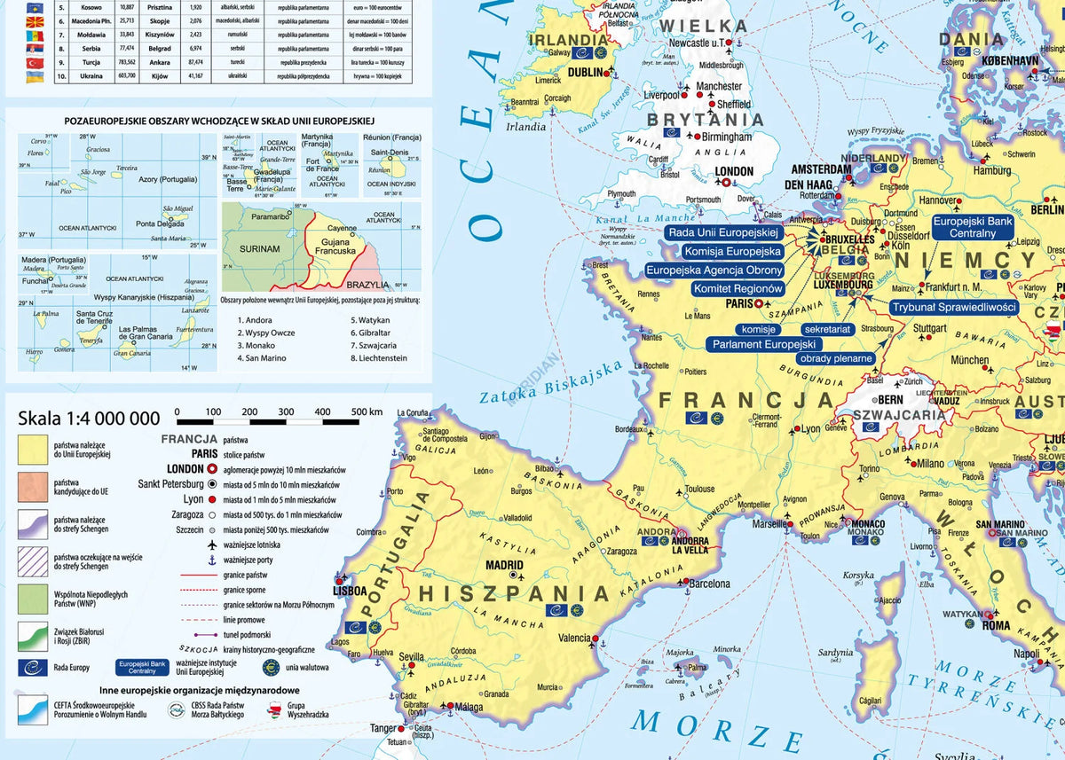 Unia Europejska i strefa Schengen - mapa ścienna - zdjęcie 3