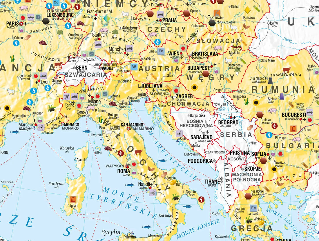 Unia Europejska - mapa gospodarcza