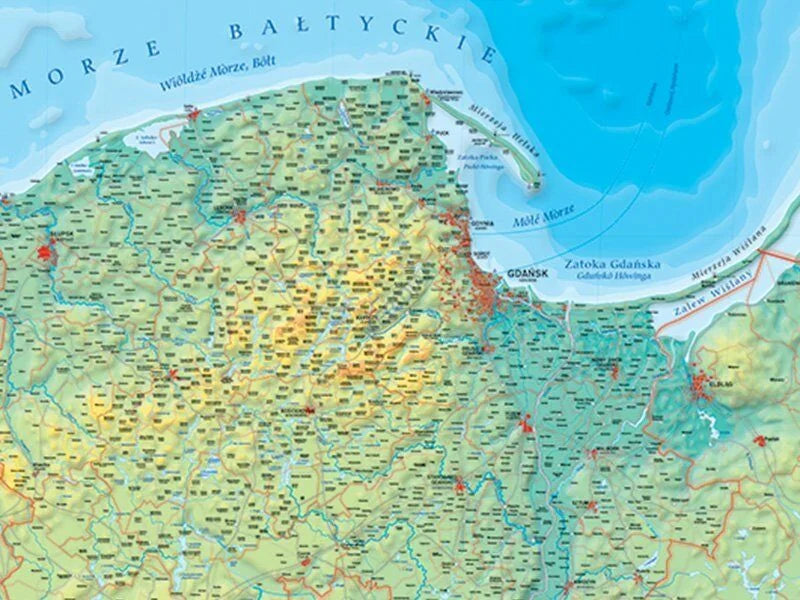 Województwo pomorskie - mapa fizyczna i mapa Kaszub - zdjęcie 2