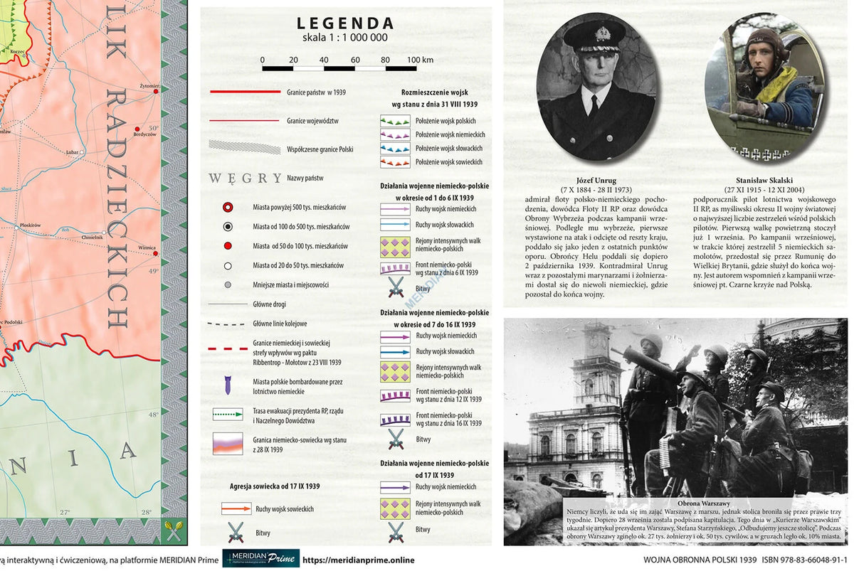 Wojna obronna Polski w 1939 - mapa ścienna - zdjęcie 2