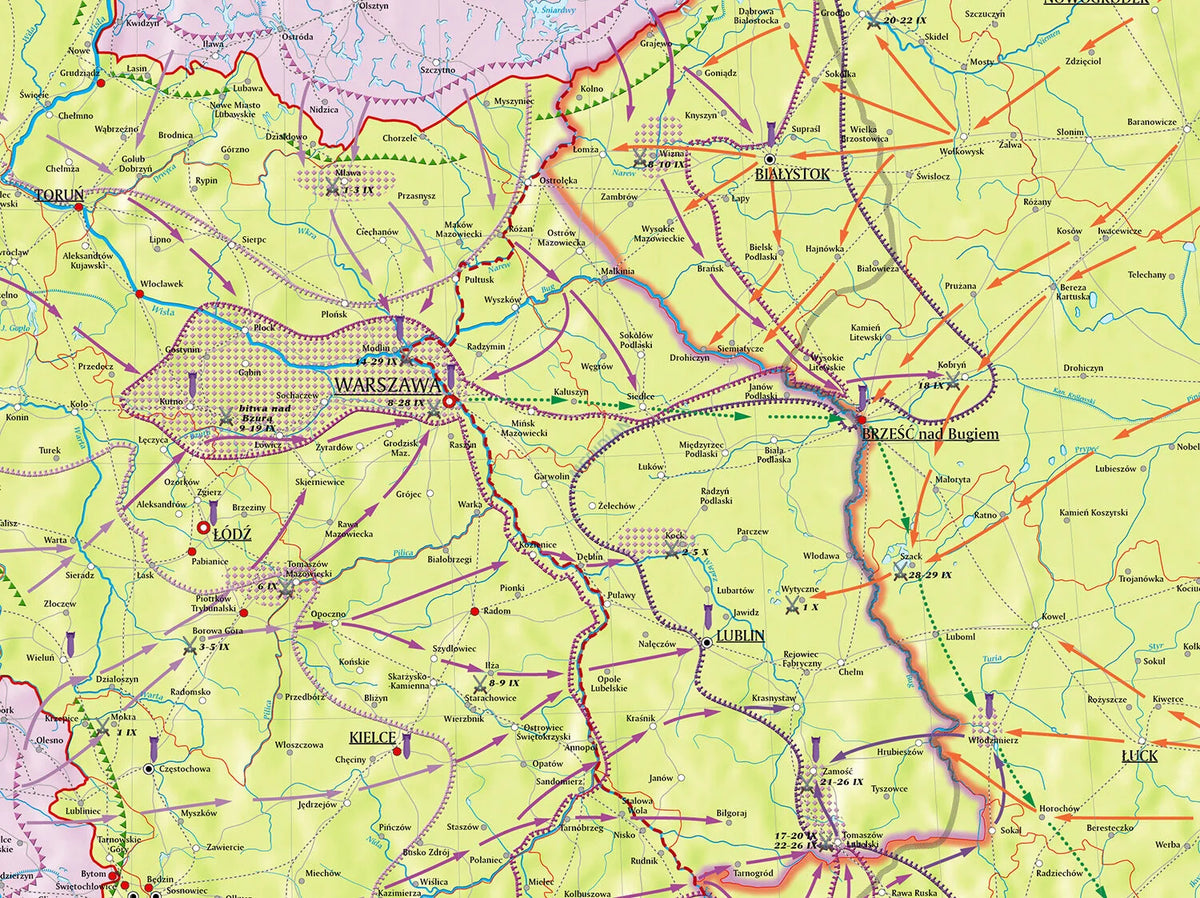 Wojna obronna Polski w 1939 - mapa ścienna - zdjęcie 3