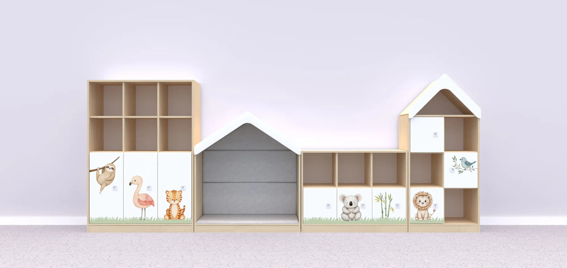 Zestaw mebli BLOX 13 – brzoza / Nature