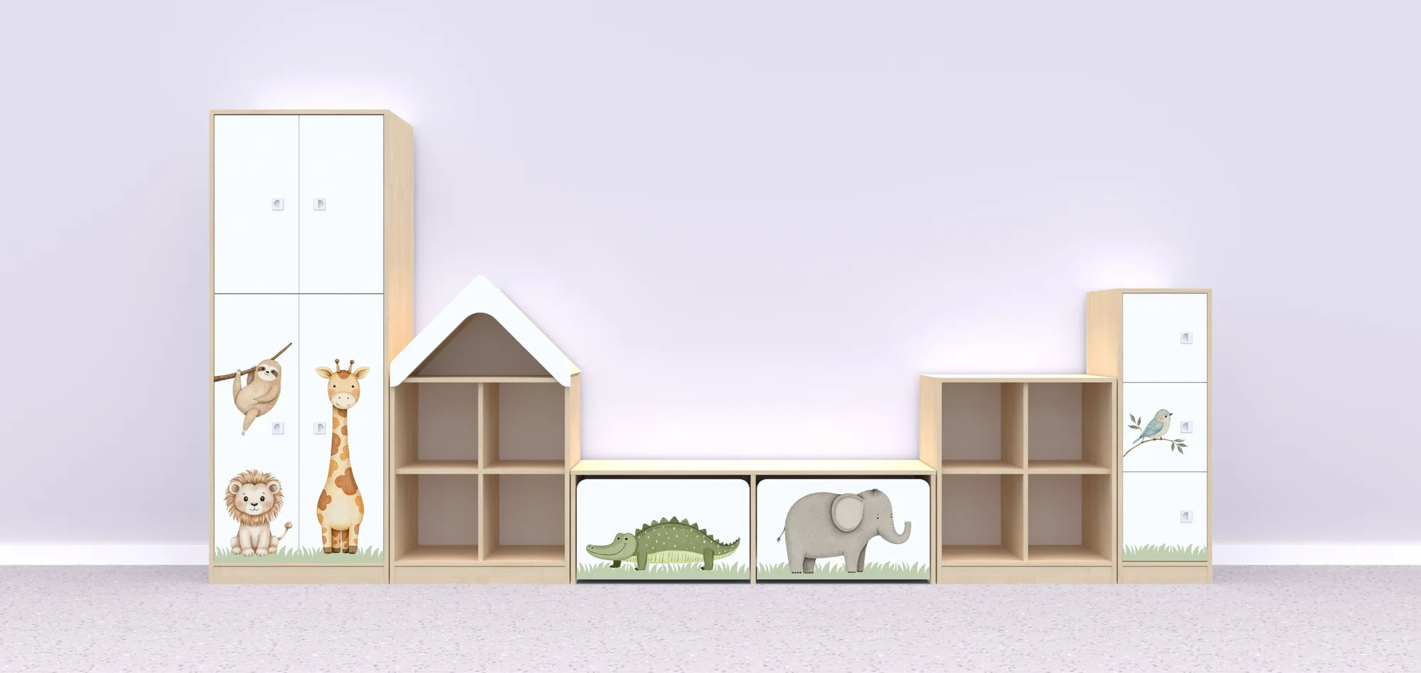 Zestaw mebli BLOX 14 – brzoza / Nature
