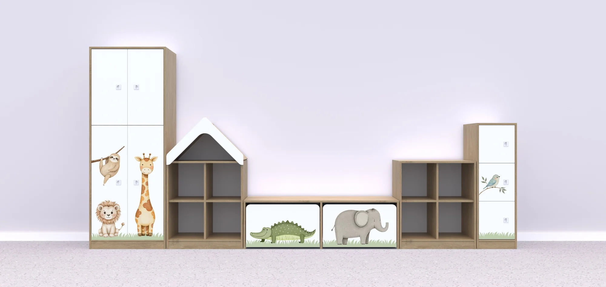 Zestaw mebli BLOX 14 – dąb / Nature