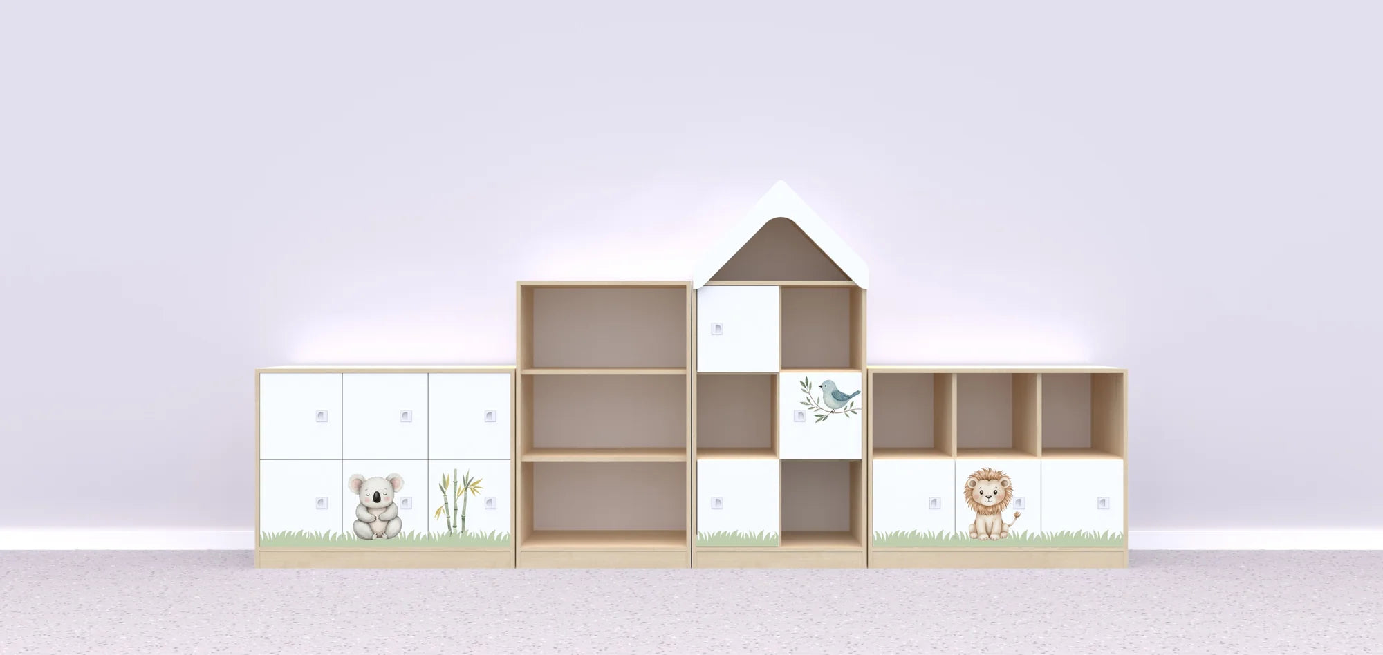 Zestaw mebli BLOX 15 – brzoza / Nature