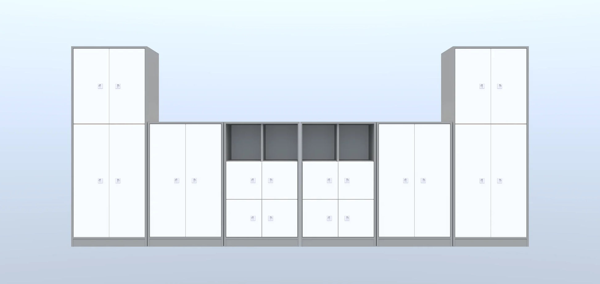 Zestaw mebli BLOX 19 – szary / biały