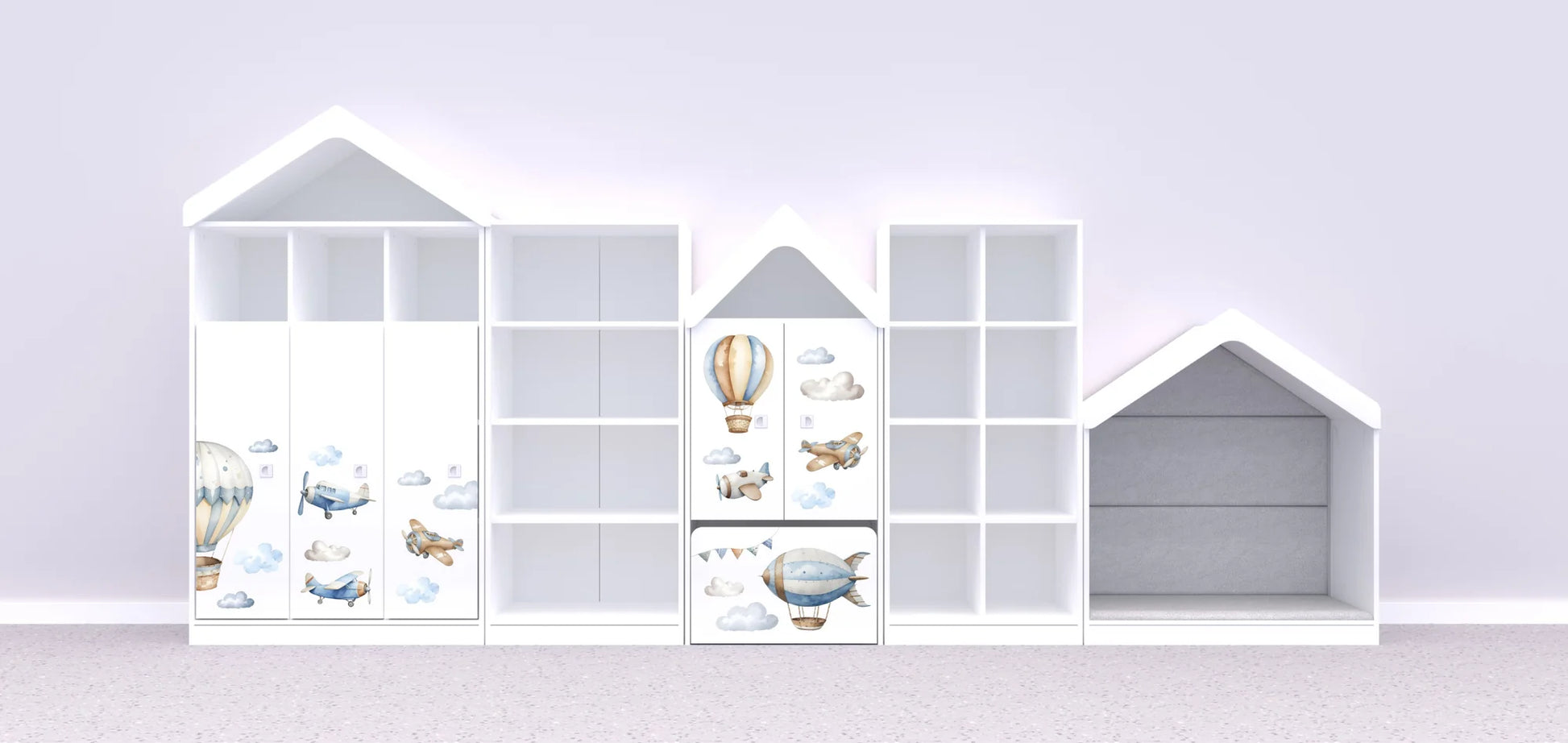 Zestaw mebli BLOX 3 – biały / Air