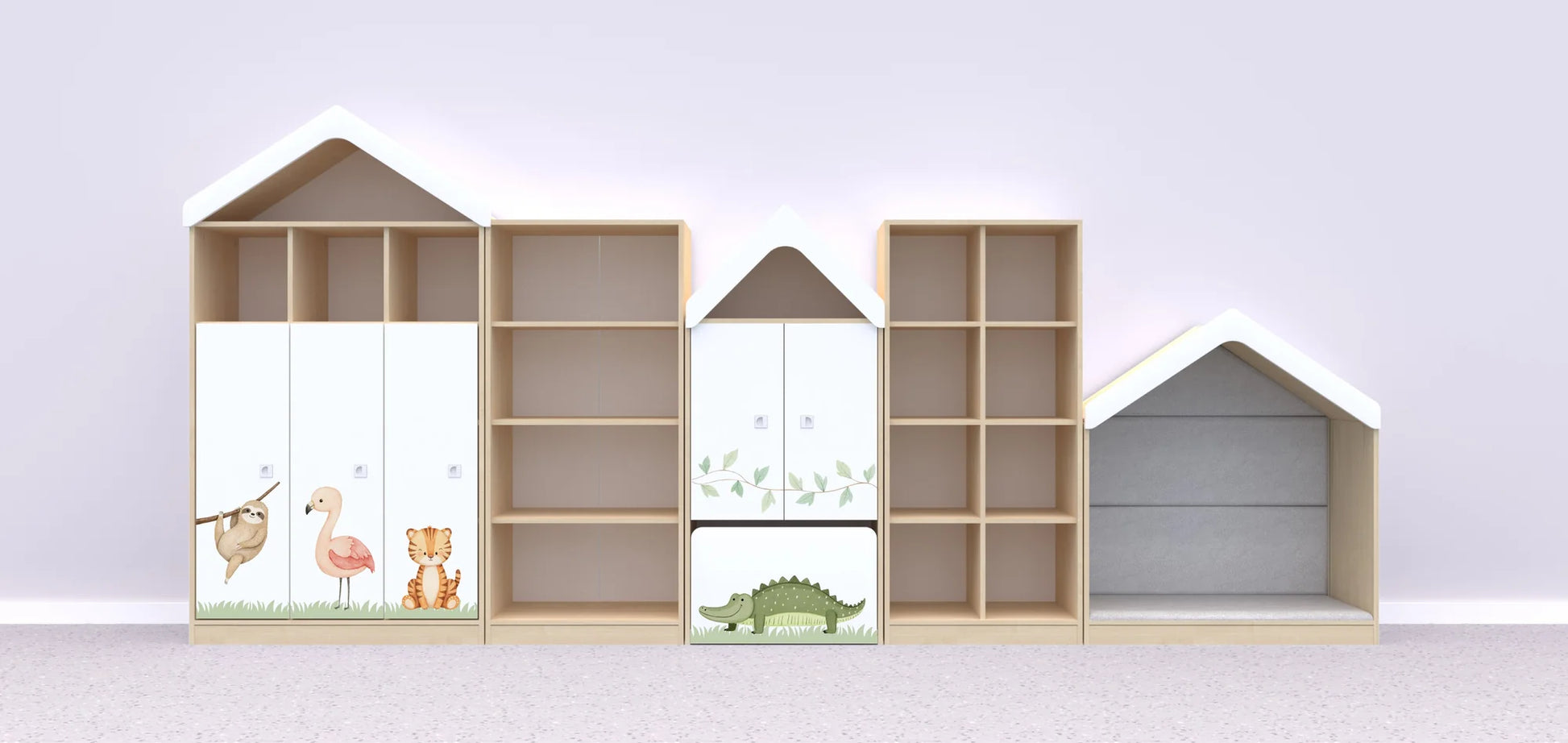 Zestaw mebli BLOX 3 – brzoza / Nature