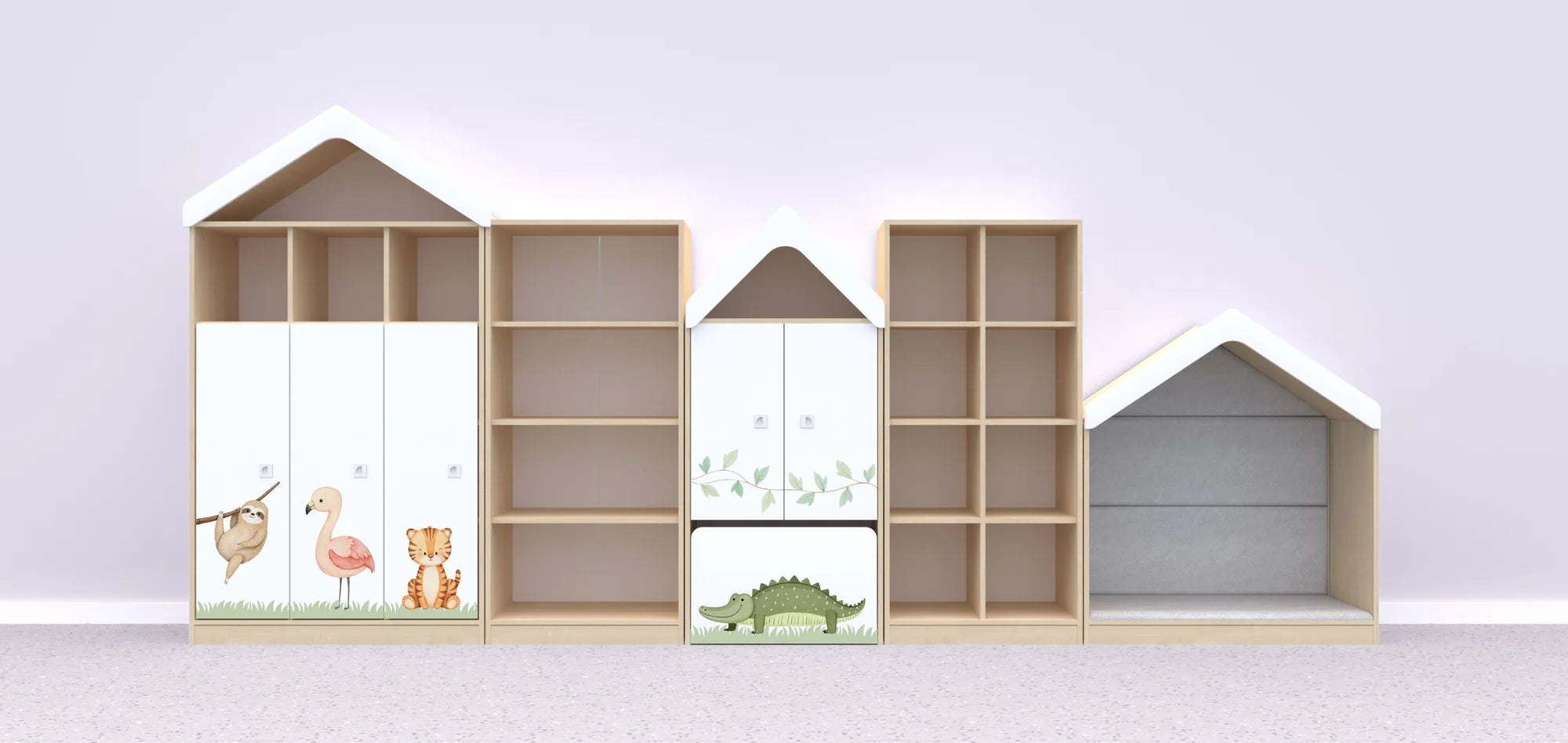Zestaw mebli BLOX 3 – brzoza / Nature