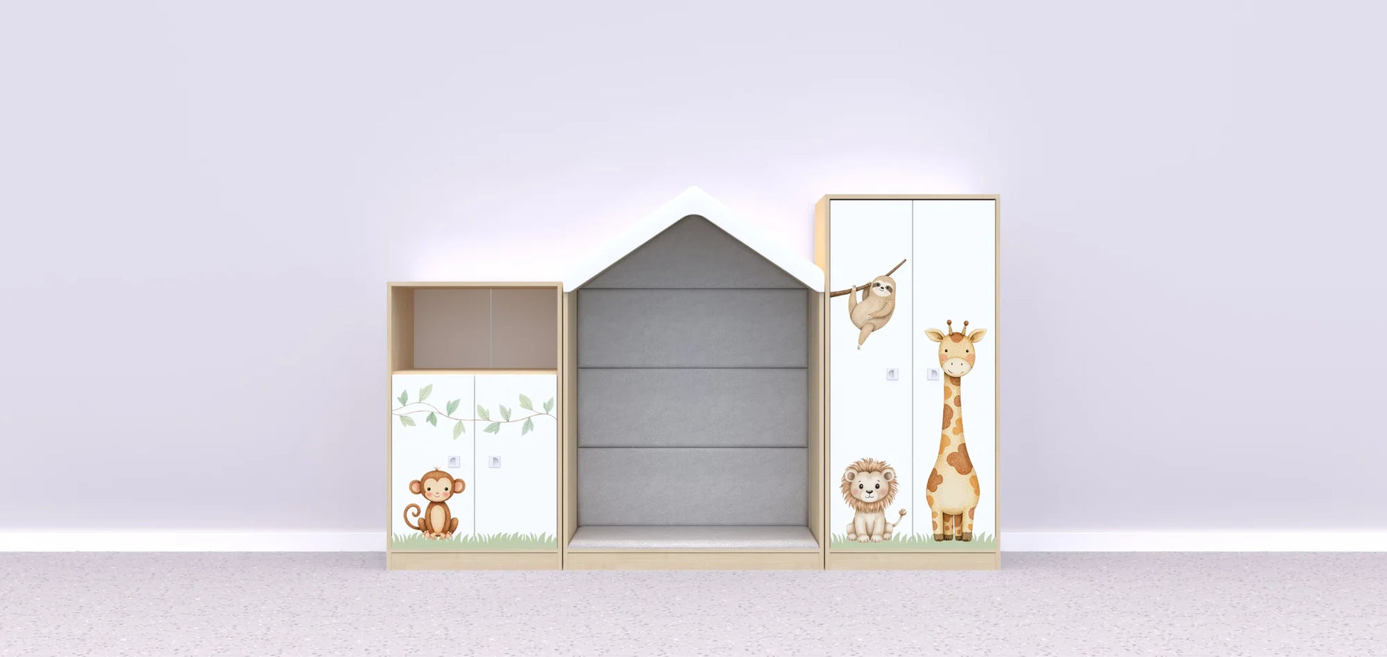 Zestaw mebli BLOX 5 – brzoza / Nature