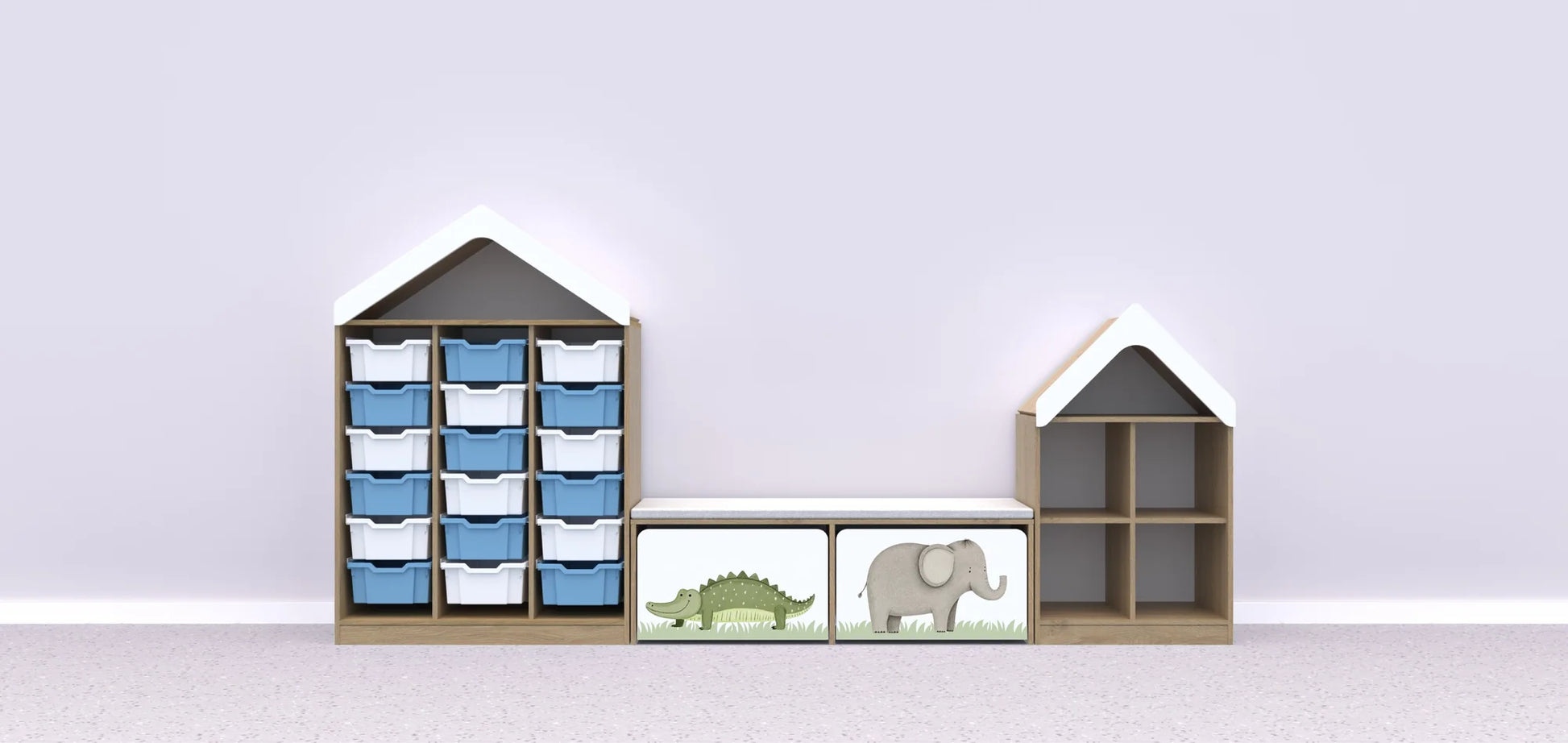 Zestaw mebli BLOX 7 – dąb / Nature