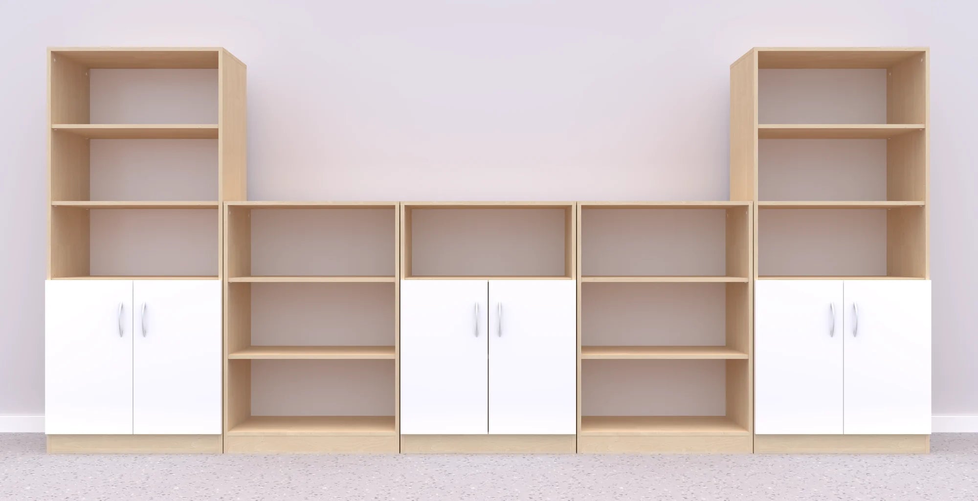 Zestaw mebli Simple 10 – brzoza / biały
