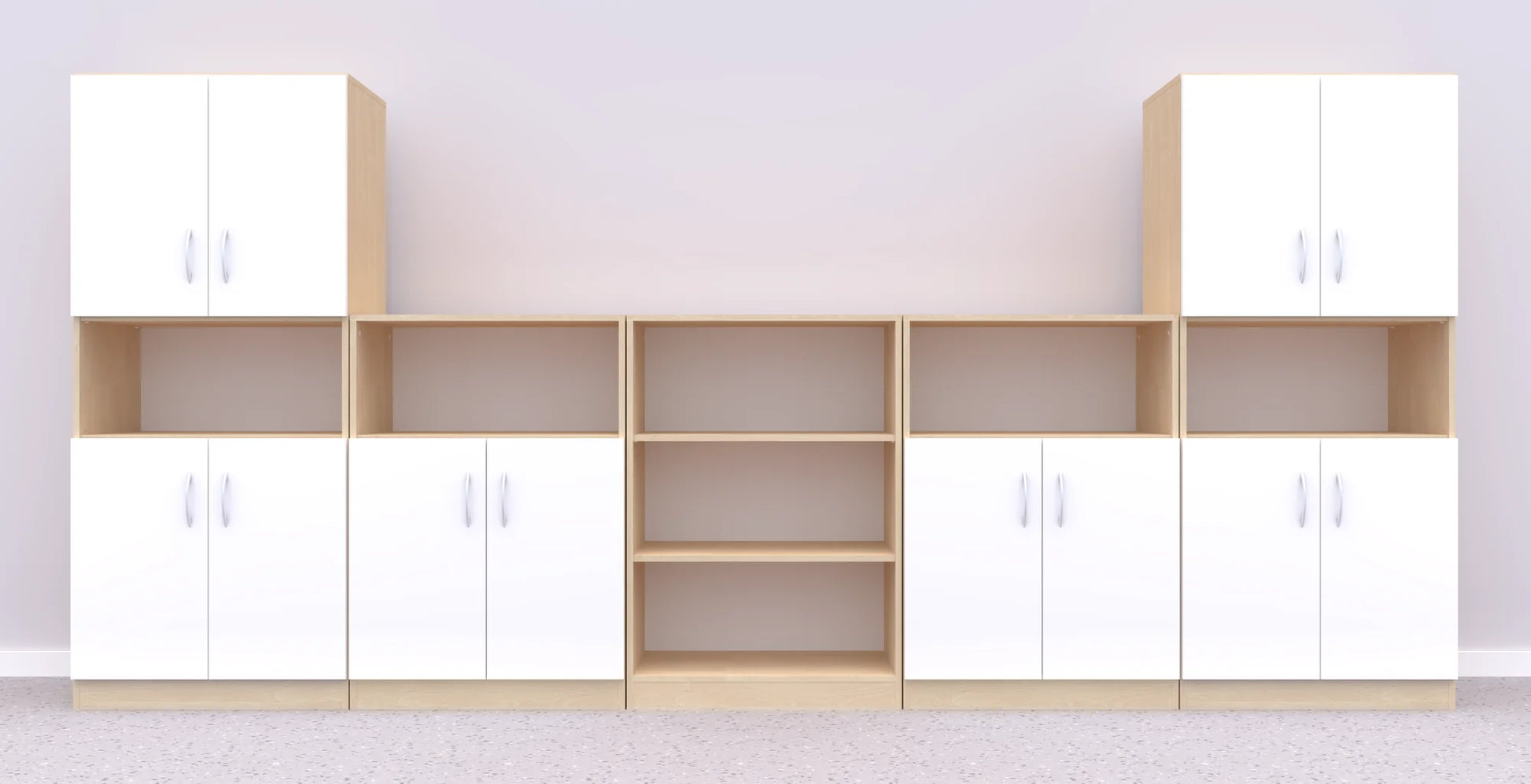 Zestaw mebli Simple 11 – brzoza / biały