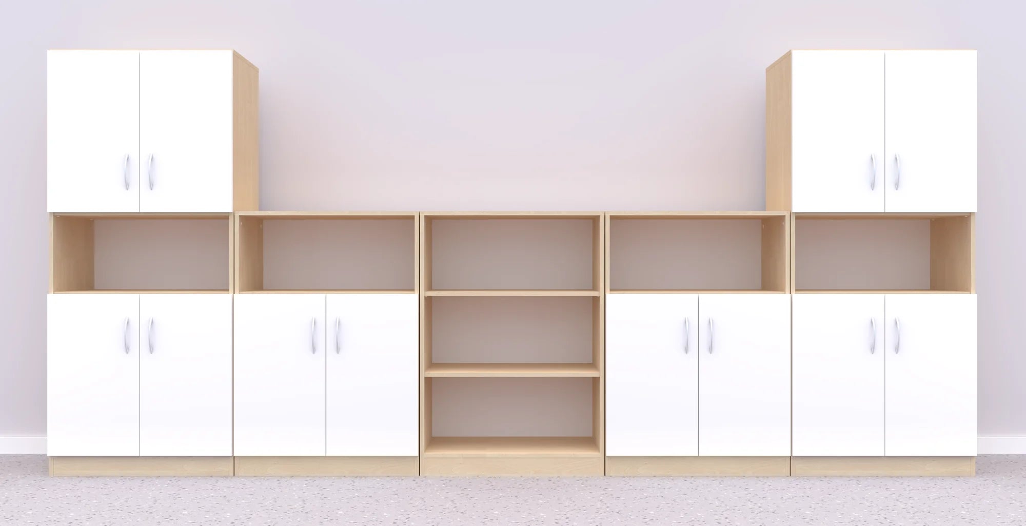 Zestaw mebli Simple 11 – brzoza / biały