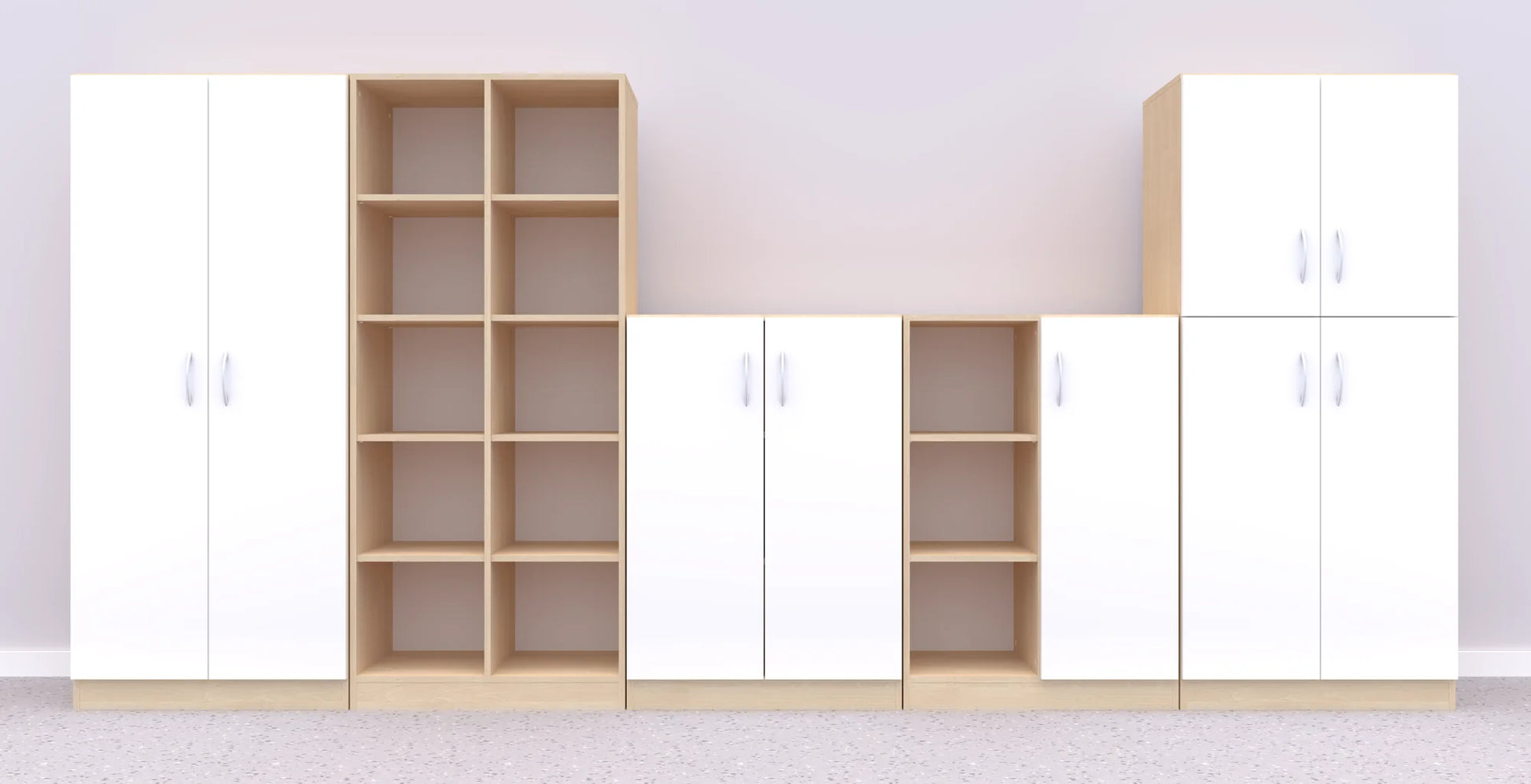 Zestaw mebli Simple 12 – brzoza / biały
