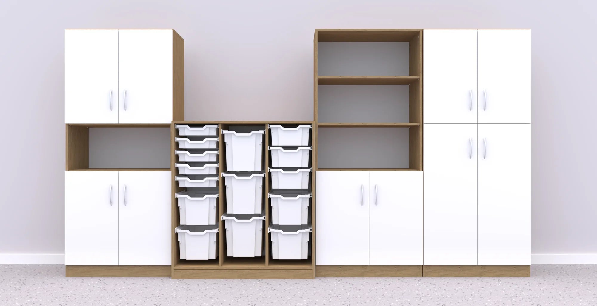 Zestaw mebli Simple 15 – dąb / biały