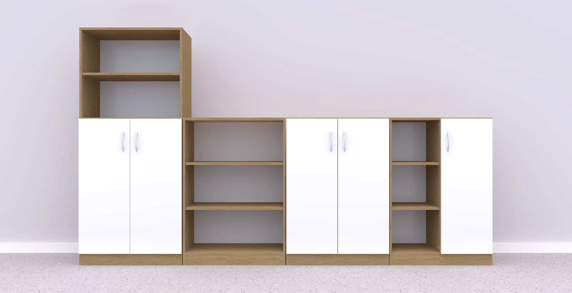 Zestaw mebli Simple 3 – dąb / biały