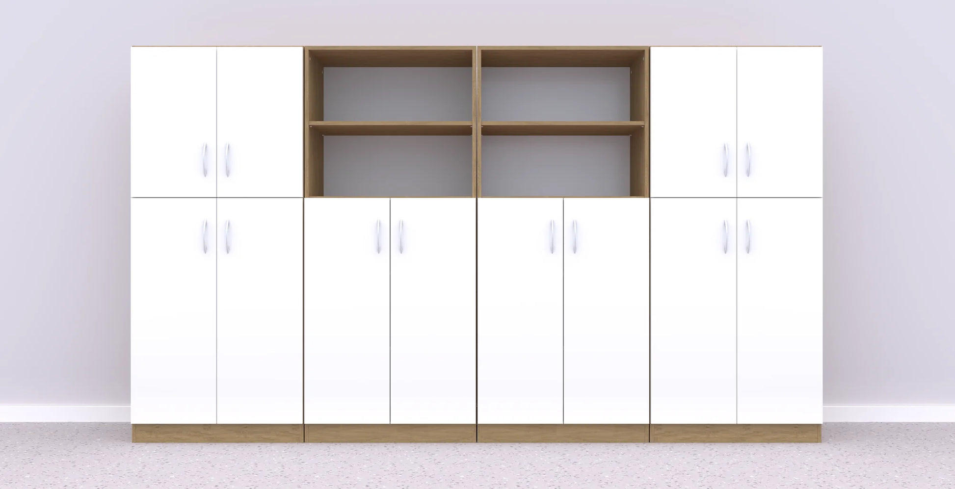 Zestaw mebli Simple 7 – dąb / biały