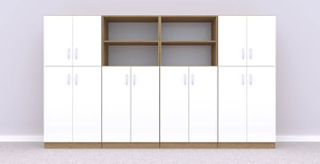 Zestaw mebli Simple 7 – dąb / biały