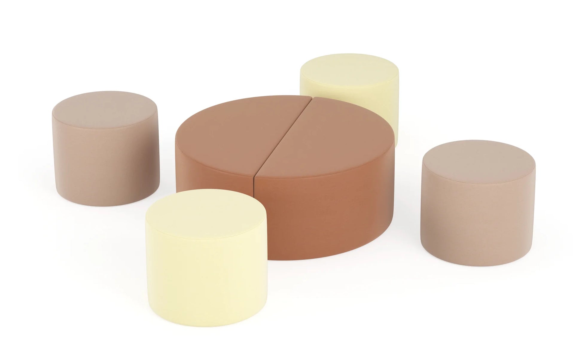 Zestaw puf Tobo Light 10 – Brązowy (Meditap)