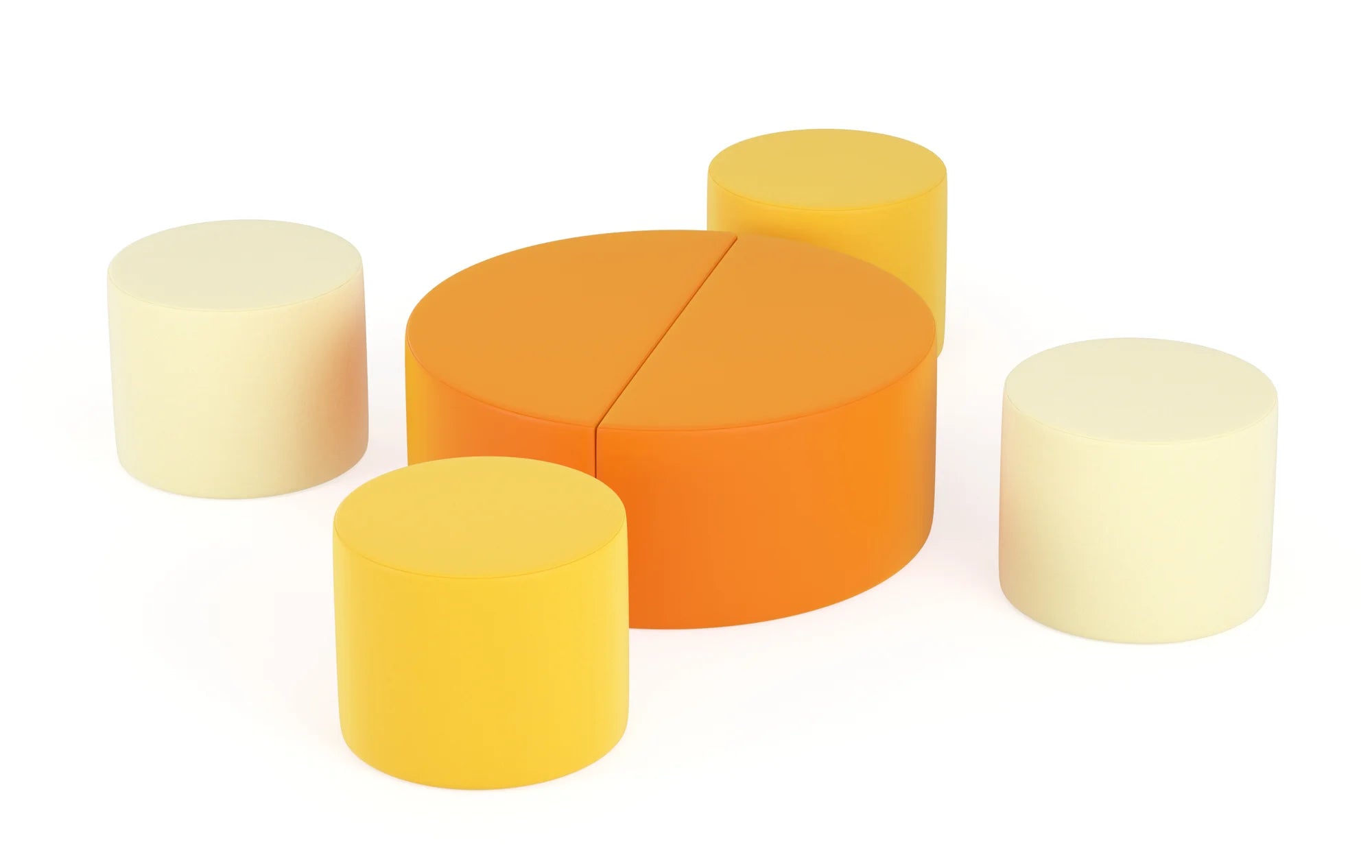 Zestaw puf Tobo Light 10 – Pomarańczowy (Meditap)