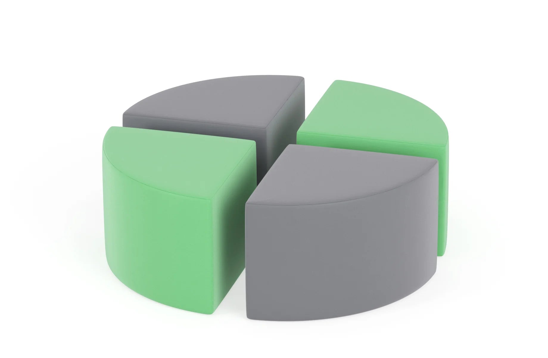 Zestaw puf Tobo Light 13 – Szary/zielony (Meditap)