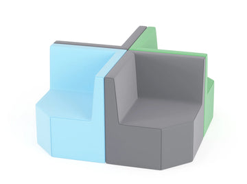 Zestaw puf Tobo Light 19 – Niebieski/zielony (Meditap)