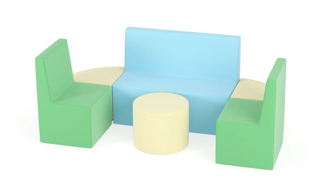 Zestaw puf Tobo Light 8 – Niebieski (Meditap)