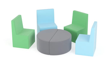 Zestaw puf Tobo Light 9 – Zielony/niebieski (Meditap)