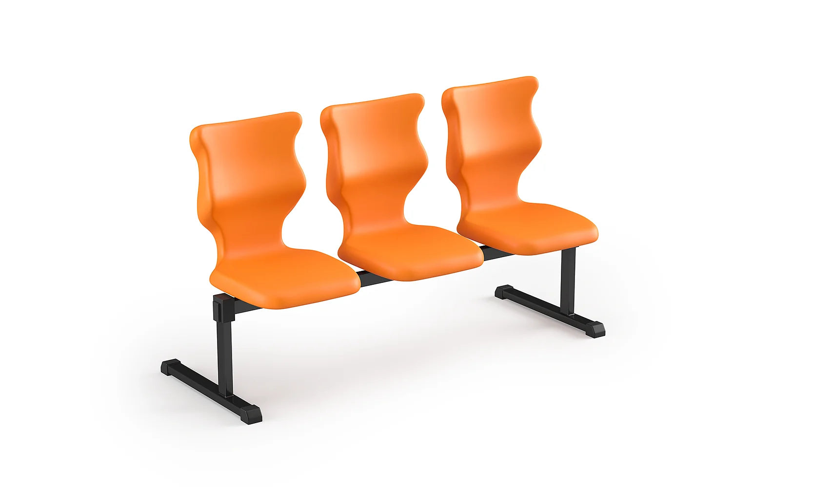 Zestaw siedziskowy Bench rozmiar 4 – 3 os. / Czarny / Pomarańczowy